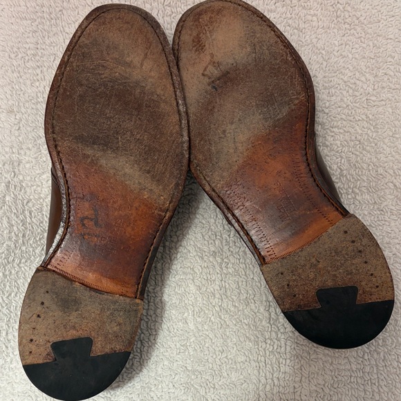 Allen Edmonds Brown Leather Monk Strap Dress Loafers - Picture 6 of 12